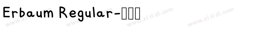 Erbaum Regular字体转换
